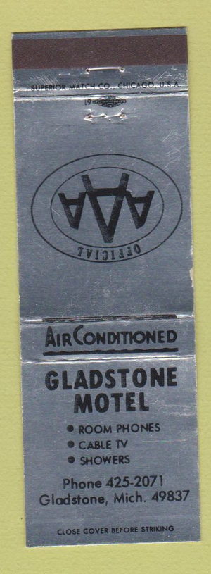 Gladstone Motel - Matchbook